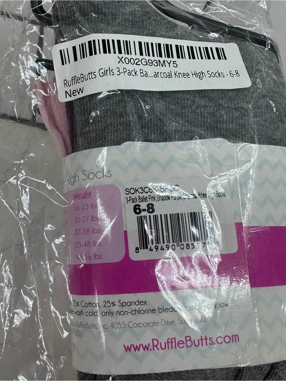 RuffleButts knee high socks NWT